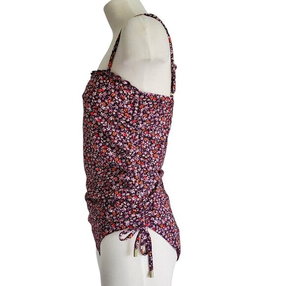 Sanctuary 1 Piece Retrograde Micro Garden Side Tie Ruched Swimsuit Size M - Picture 5 of 16